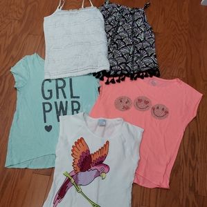 Lot of big girls tees & tanks. 14, 14/16. Assorted